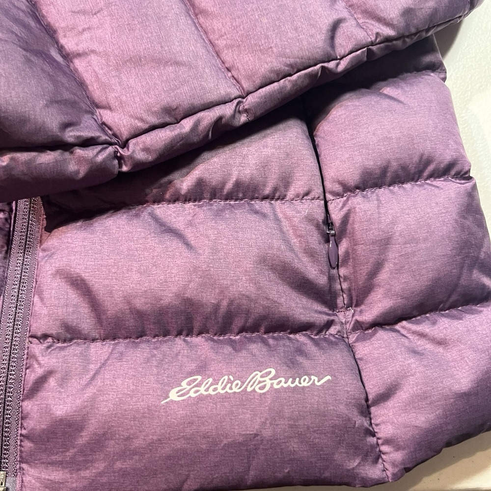 Eddie Bauer‎ Womens XS Purple EB650 Down Puffer Coat Quilted Outdoors EUC - Picture 3 of 9